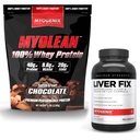 Myogenix Liver 支持补充 & Myolean 巧克力 Whey 蛋白 – 高级肝脏健康与肌肉复苏,配有 40g 高蛋白 Whey – 支持解毒,生长与性能