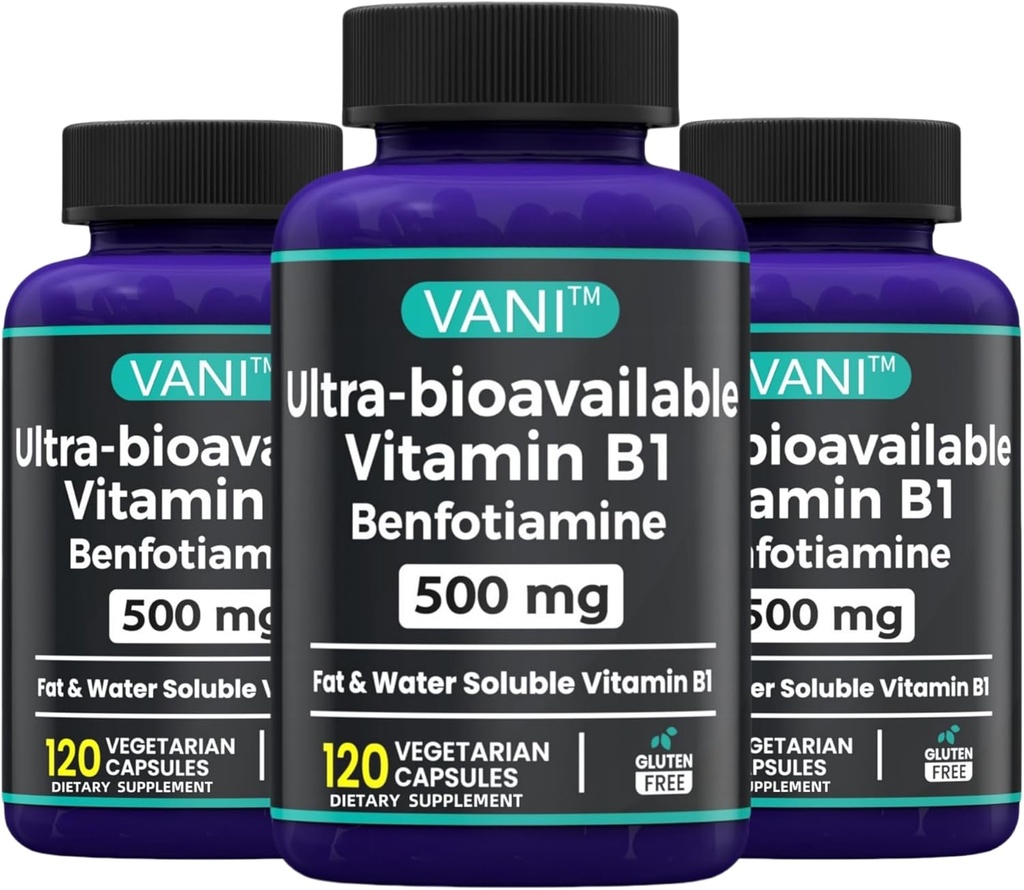 1强化公式中的2个:维生素B1与本福蒂胺500mg,脂肪溶解补充维生素B-1,500 mg - 120 capsules (3)