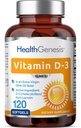 维生素D-3 1000 IU 120 Softgels -- -- 特产橄榄油的高度耐用性 -- -- 非GMO无豆支持强骨质免疫健康