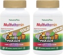NaturesPlus 动物游行 金童多维特敏——各种樱桃,橘子和葡萄火焰——60块可切片,2包——蔬菜,格鲁滕免费——60个总服务