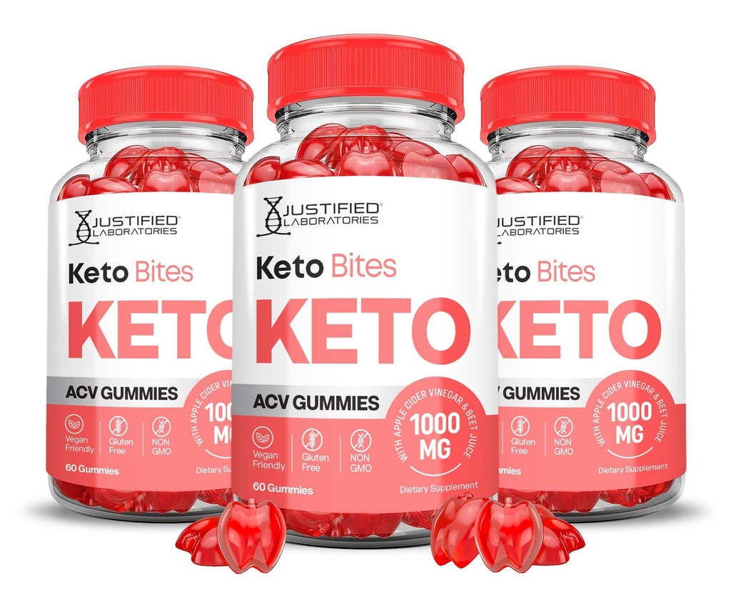 合理实验室(3 Pack Keto Bites Keto ACV Gummys 高级公式 1000MG Keto 配有石榴蜂蜜汁粉 B12 Vegan Non GMO 180 Gummys)