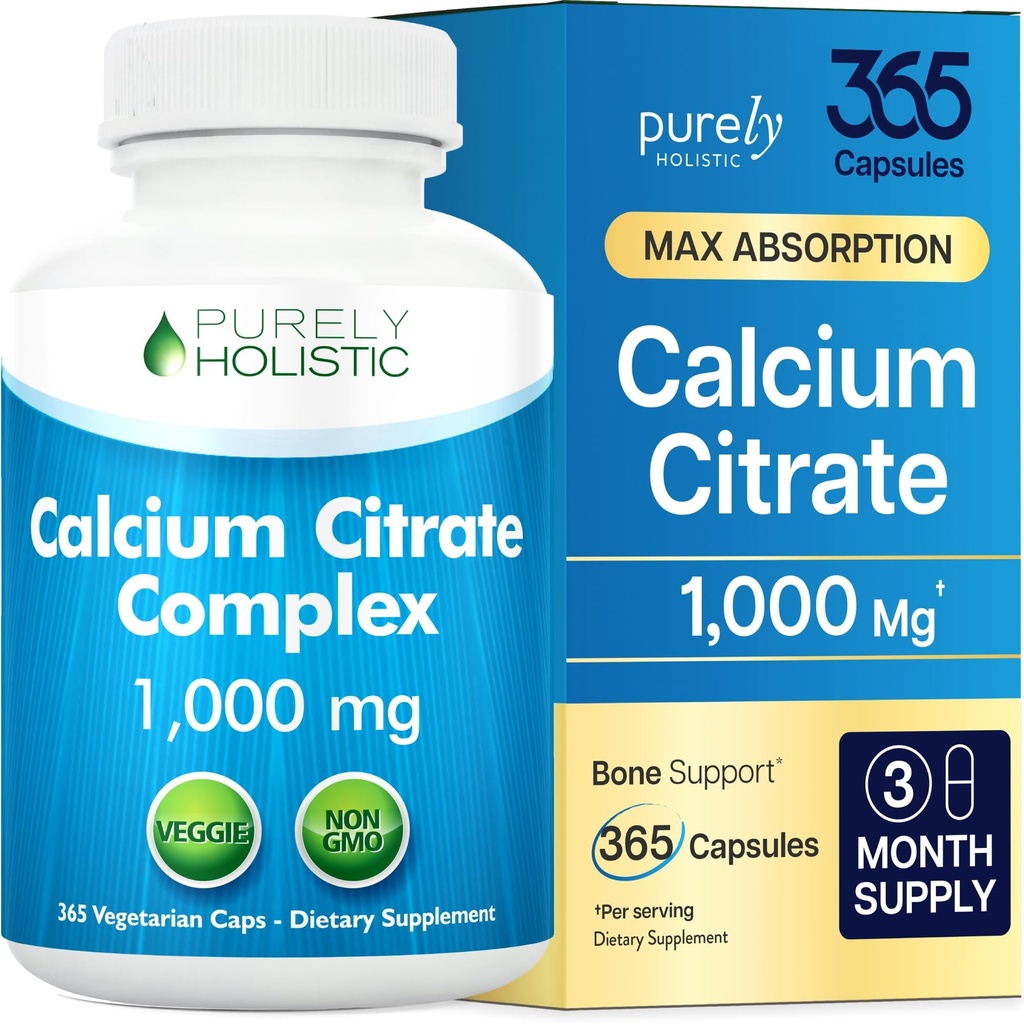 1000mg - 365 Vegan Capsules not plats with added Parsley, Dandelion and Watercress - 没有维生素D - 纯全美公司在美国制造的