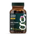 Gaia Herbs Milk Nattle - 帮助维护健康生活方式的肝脏补充和清洁支持* - 120 Vegan Capsules(40天供应)