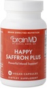 Amen BrainMD Happy Saffron Plus博士 - 90 Capsules, pack of 2 - 带有Saffron Flower, Curcumin & Zinc - Vegan, Gluten Free - 60 总服务