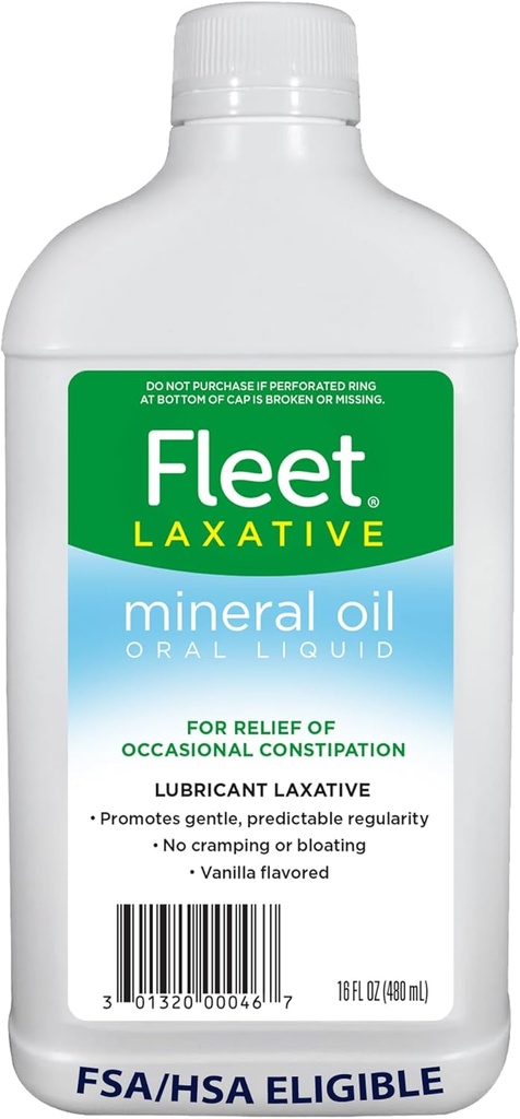船队矿物石油、口服液体氧化剂、成人便秘救济、香草火焰,16 Fl Oz