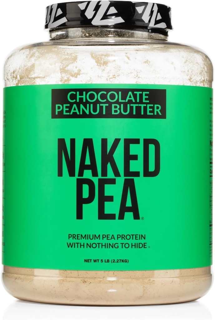 NAKED Pea - 来自美国和加拿大农场的巧克力花生酱蛋白,有机可可,有机椰糖 - 没有转基因、没有大豆,以及Gluten Free, Aid Development and Recovery - 52 services