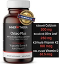 Osteo Plus 4-in-1 综合补充 - 含维生素D3,K2和Bonolive的钙 - 支持健康老龄化 - 无胶,非GMO,Vegan(60 Counter)