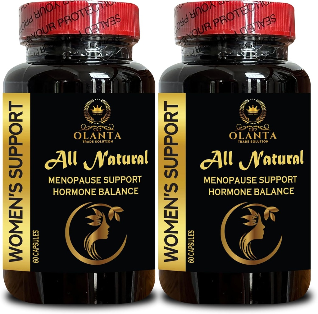 更年期支持补充 - 激素平衡天然更年期补充,用黑色Cohosh进行热闪救,夜间汗水和免疫支持女性 - 2瓶120盖