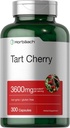 Horbäach Tart Cherry Capsules 3600mg = 300 Pills = Non-GMO, Gluten Free = 传统草药补充剂