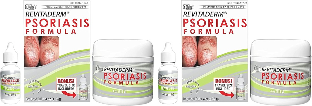 Blaine博士的REVITADERM Psoriasis公式 -- -- 与煤塔、茶树油和拉风油混合,用于痒、火焰、干燥、破碎的皮肤救济 -- -- 4 f. z。