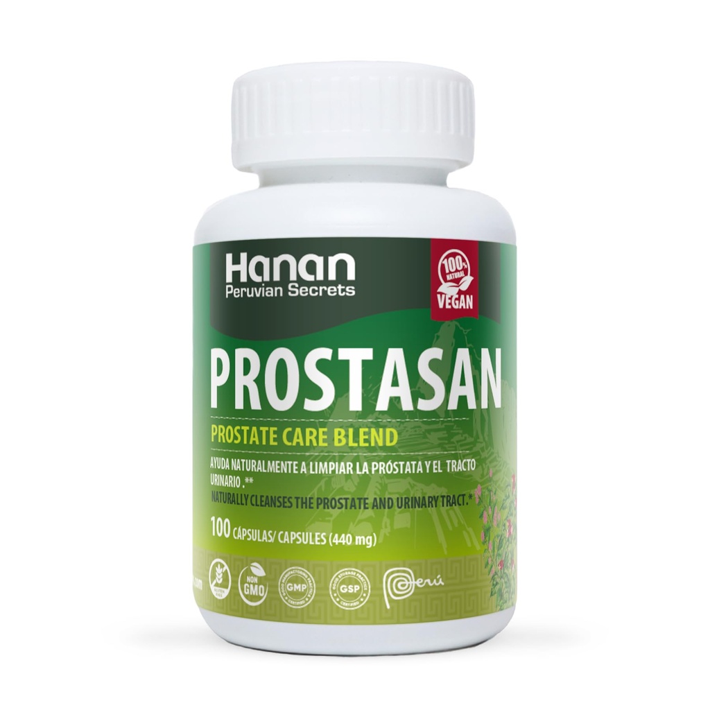 Hanan Prostasan 前列腺护理 混合100 Capsules 在清洁前列腺和尿道的天然援助