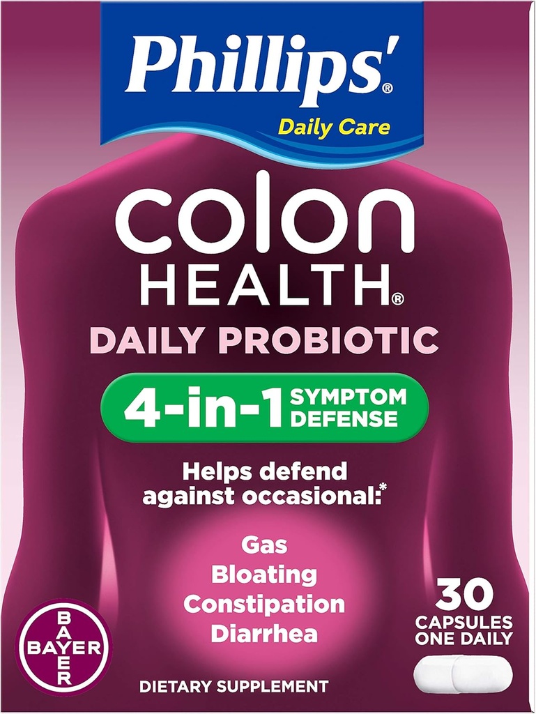 Phillips的Colon保健卡普勒斯30卡普勒斯(3包)
