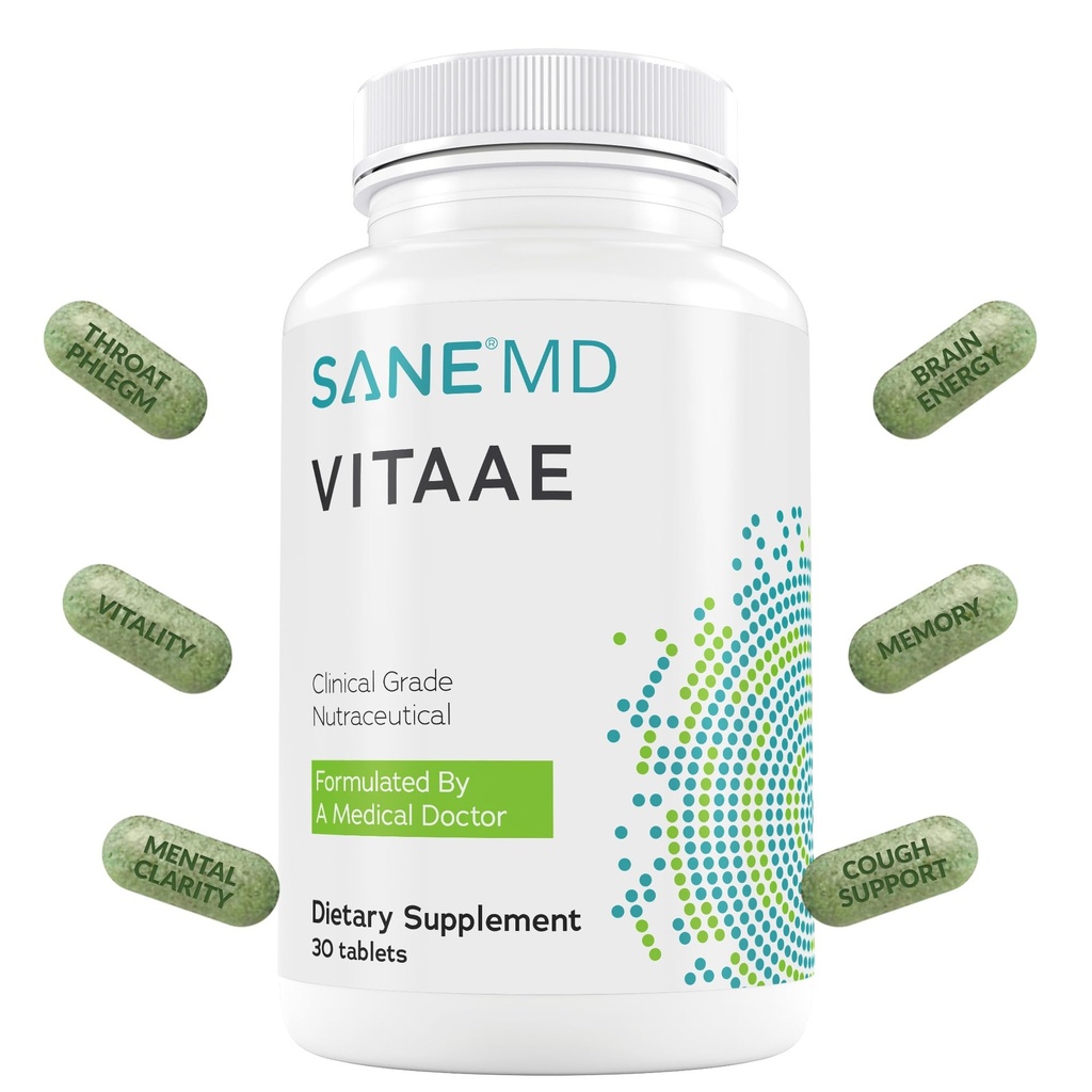 SANE MD Vitaae -- -- 喉咙阴道、咳嗽和脑部支持 -- -- 呼吸、喉咙和脑部健康临床补充