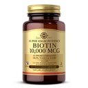 Solgar Biotin 10,000 mcg, 60 蔬菜卡普勒斯 - 能量,代谢, 推广健康皮肤, 钉子和头发 - 超级高概率 - 非GMO, Vegan, Gluten Free, 奶制品 Free, Kosher - 60 services