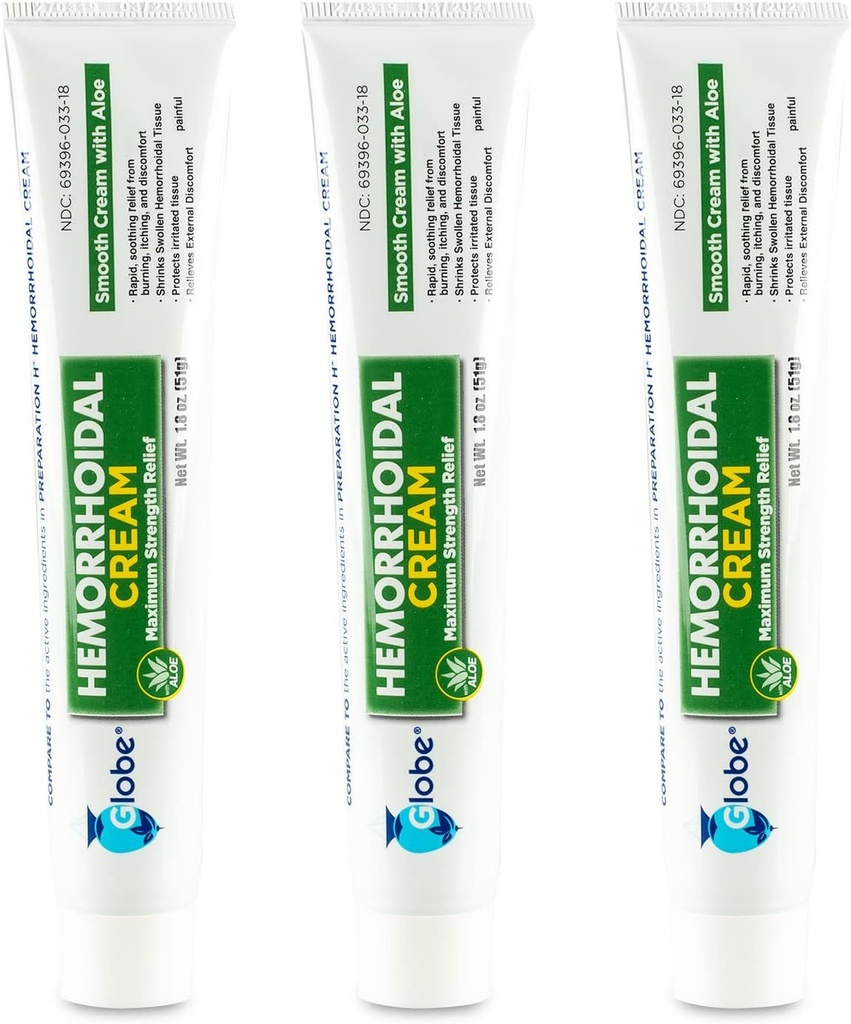 环球 (3 Pack) 恶疮 Cream, Aloe 救济, (1.8 Ounce Tube) 从恶疮, Piles, Iching, 燃烧, 不舒服, 和更多