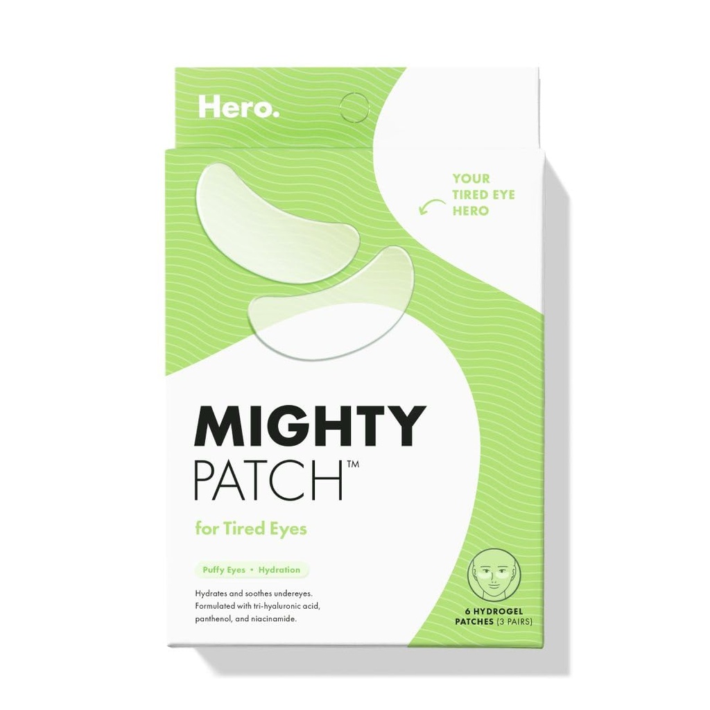 HERO COSMETICS 累眼补丁的威力补丁- 解热液凝胶补丁- 觉醒和有多种应用的振动除尘器