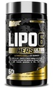 Nutrex Research Lipo-6 Black Hers Ultra 关注 女性体重损失药丸 QQ Fat Burner, Appetite 抑制剂, 体重损失代谢促进剂 + 头发,皮肤,和钉子支持 QQ 60 饮食药丸