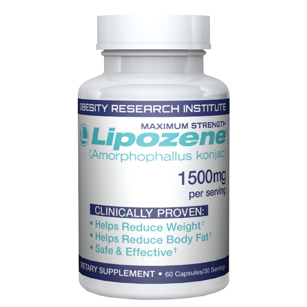 Lipozene 减肥药 - 重量损失补充剂 - Appetite 抑制剂 - 1 瓶 60 Capsules for 30 services - No Cafeine