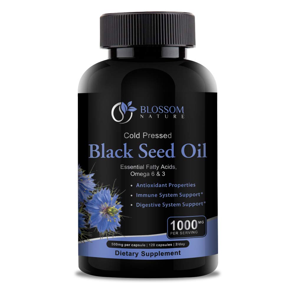 黑籽油胶 1000mg - Premium Black Cumin 油胶胶 黑籽油胶胶 黑籽油液体药丸 - Virgin Cold pressed Nigella Sativa 油胶药丸 - Blacksed Oil - 120 cap (两个月供应)