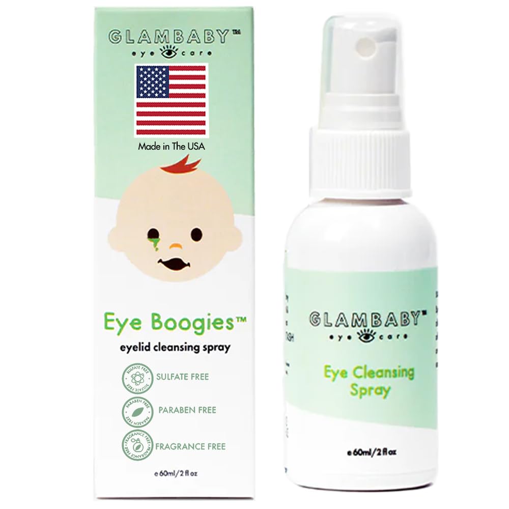 Glambaby 眼部护理 - 眼部布吉斯TM 眼部清理喷雾器 - 非毒药,无刺和无擦拭剂 - 儿童眼部清理 - 儿童眼部喷雾器 - 婴儿眼部清理 - 儿童眼部清理器(1包)
