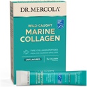 Mercola Marine Collagen Powder Packets博士, 5g Collagen Per service, 15 services (15 on-the-go Packets), Powdered Disitary Supplement, Unflavored, 1型 Collagen Peptides from Cod, Hadddock & Pollock