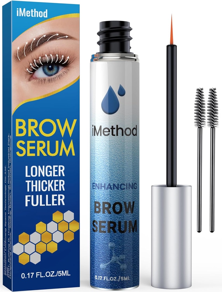 iMethod 眉部生长液 - 眉部生长液 - 眉部生长液, Thicker 眉部生长液 4周,眉部生长液,自然眉部增强剂 5ML, 清