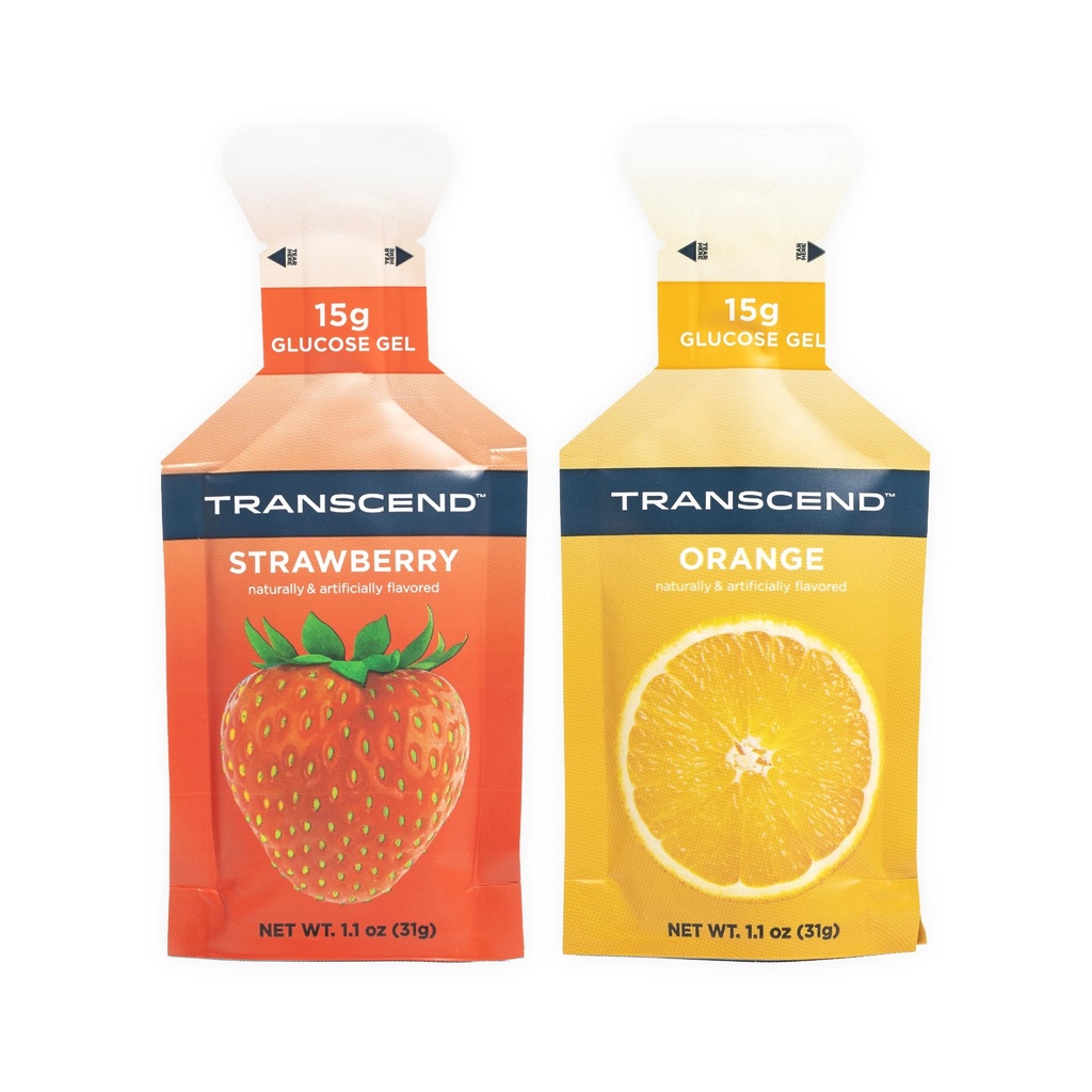 转基因食品 草莓 + 橙宝石(1.1 oz,包24) 快速动作卡布 Gel 草莓 和 橙色Flavor – 咖啡因自由,格卢滕自由