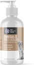 Omega 3 Fish Oil for Dogs - Omega 3 Pro Skin & Coat Dog Fish Oil Supplement w/Pump - 鱼油 Dog Omega 3 Supplement - EPA & DHA Fatty Acid Fish Oil for Dogs Skin and Coat - 8 oz