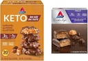 Atkins Caramel 杏仁集團, Gluten Free, 高纤维, 1g 糖, 2g Net Carb, Keto Friendly, 20 Counter & Endulge Cocolicamel Mousse Bar, 甜点味, 1g 糖, 高纤维, 5 Counter