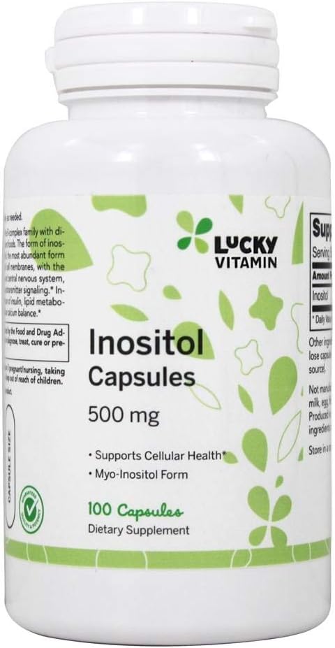 Lucky维生素 - Inositol细胞健康500毫克 - 100卡普尔