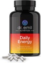 DR. EMIL 营养日能源补充剂 - 配有160mg Cafeine Per Service的无糖能源药丸 - 配有瓜拉纳提取剂的能源促进剂和焦点补充剂 L-Taurine & L-Theanine