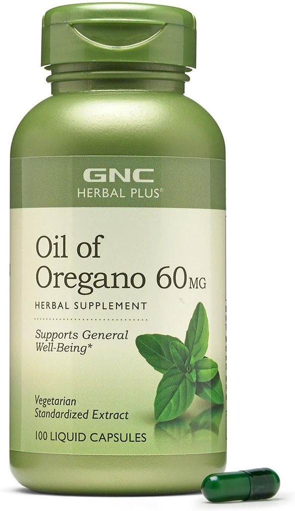 GNC 草药加油 Oregano 60mg 补充品,蔬菜,支持一般福利,100名服务员