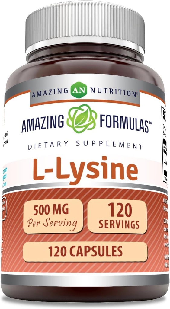 L-Lysine 500毫克氨基酸补充剂