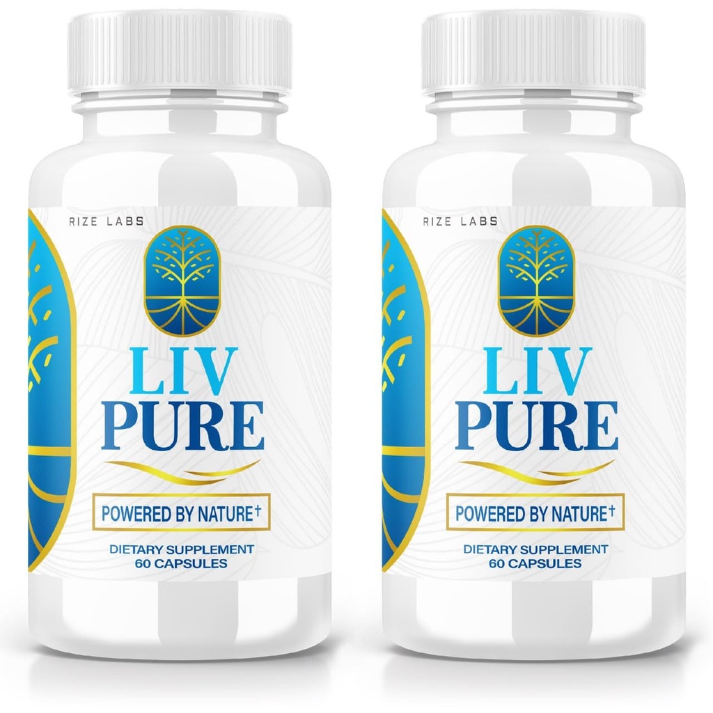 rize 实验室 - LivPure Powered by Nature - 高级公式 - 纯支持liver支持的饮食补充,extra strong, Vegan,liver 函数药(120 Capsules)