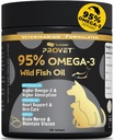 95% Omega 3 鱼油用于狗和猫,与RTG加工的沙门油, 最大EPA & DHA, 支持心,皮肤, Coat, 联合, Heart & Immune 健康, 100 软宝石