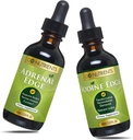 Go Nutrients Adrenal Edge & Nassent 碘化物补充 QQ 高概率液体滴 - 非GMO, Gluten-Free Iodine Edge 补充 QQ 能量 & Fatigue 补充 Cortisol 管理器液体滴
