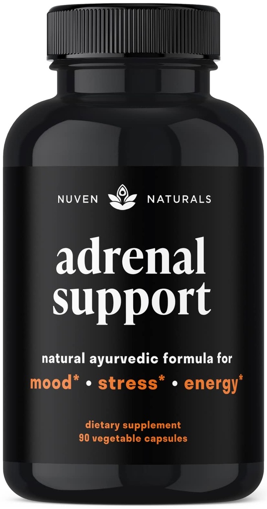 肾上腺素支持 - Cortisol 管理者和肾上腺素支持补充 配有 Ashwagandha Extract, Rhodiola Rosea, 圣巴西尔支持压力, Fatigue & Energy QQ Daily 支持的适应原体 60 Capsules