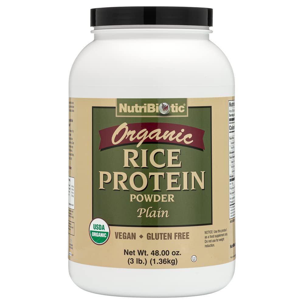 核生物认证有机水稻蛋白平原, 3磅 低碳水化合物 Vegan蛋白粉 → Raw, 认证 Kosher & Keto Friendly → 无化学品制造, GMOs & Gluten → 容易摘要