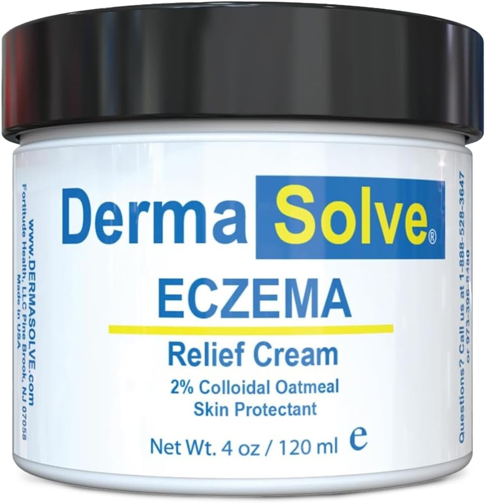 Dermasolve Full Body Eczema Relief Lotion Cream - 保护、摩尔化和修复皮肤儿童、婴儿和成年人的火焰控制治疗包 - 无固醇(4 Fl Oz,1)