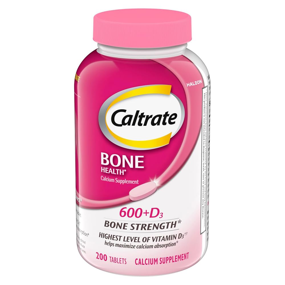 Caltrat 600 + D3 钙和维生素D 补充药片,成人骨质健康补充药 - 200个