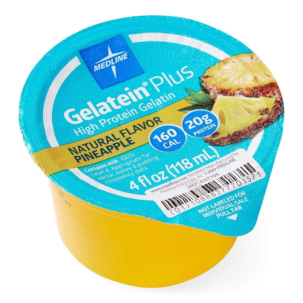 Medline Active Gelatein Plus Supplement, Easy to Service, protein and Calorie environment, Pineapple Flavor, 4oz. Cup(36例) 页面存档备份,存于互联网档案馆,存档备份,存于互联网档案馆.