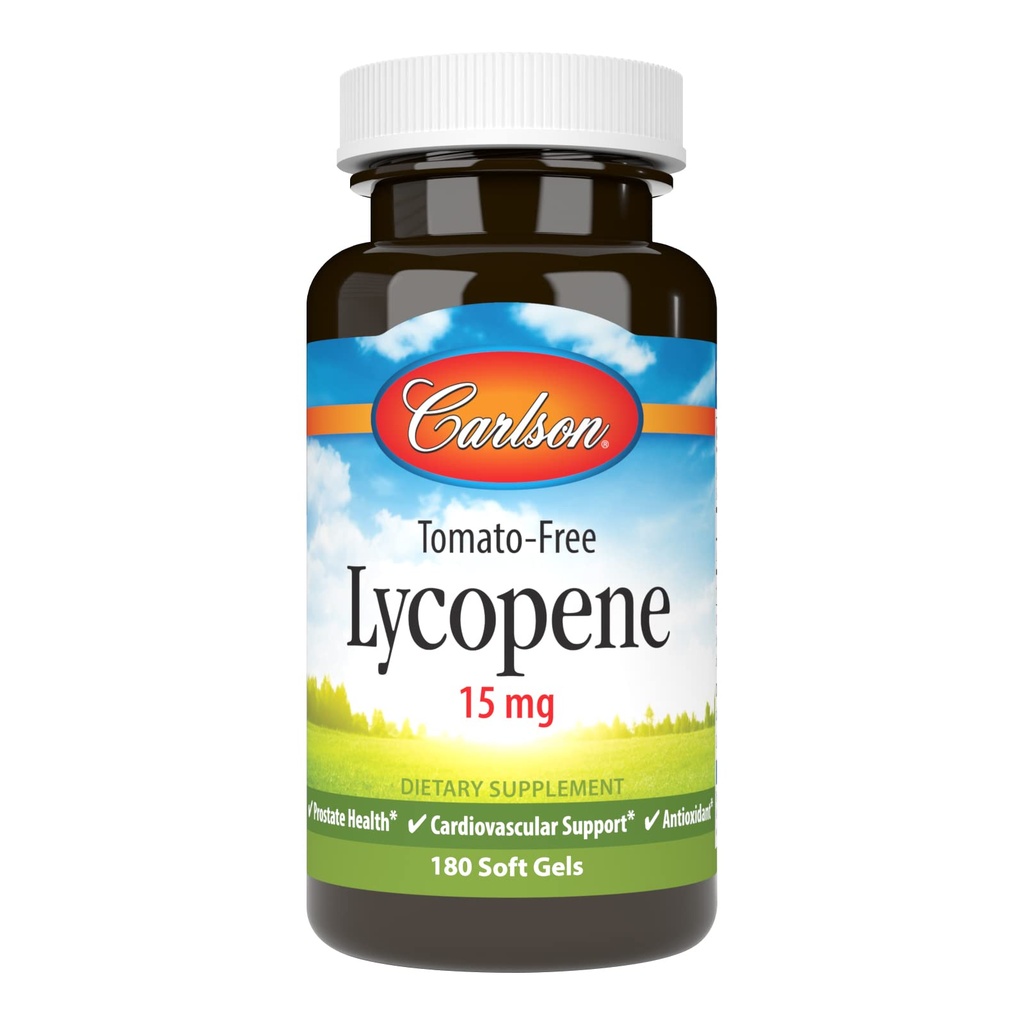 Carlson - Lycopene,15毫克,无番茄,前列腺健康与循环支持,最佳井,180软胶
