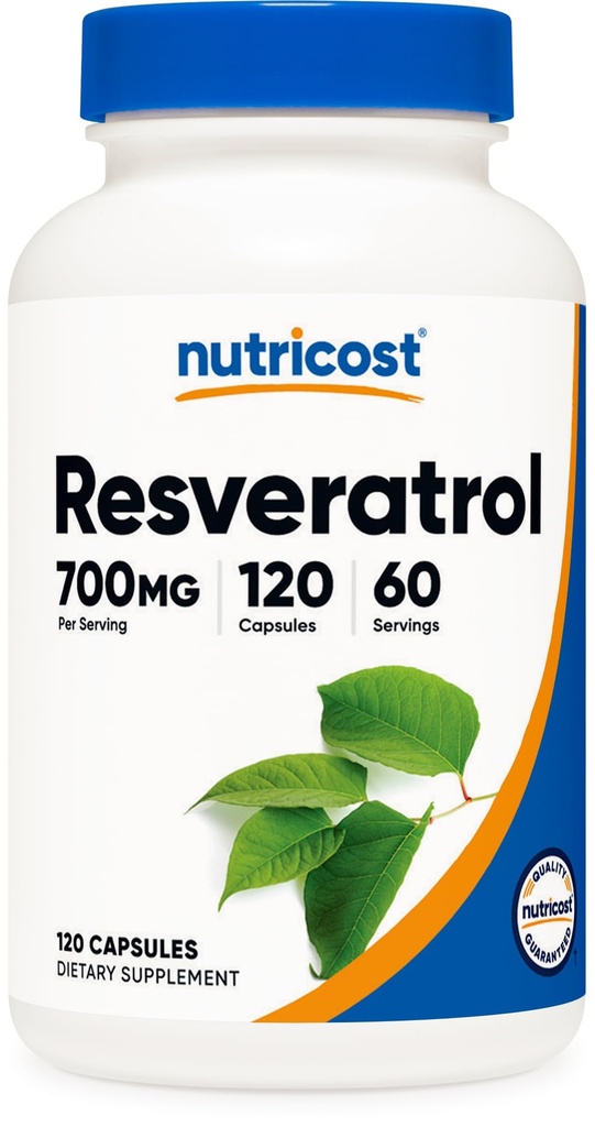 营养成本 Resveratrol 700mg, 120 Capsules - Vegan, Gluten Free, 非GMO