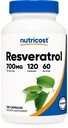 营养成本 Resveratrol 700mg, 120 Capsules - Vegan, Gluten Free, 非GMO