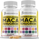 Ashwagandha Maca Root Fenugreek 与 Tongkat Ali Ginseng 的补编 - 协助Mood和甲状腺健康 - 在美国制造 - 120个计数