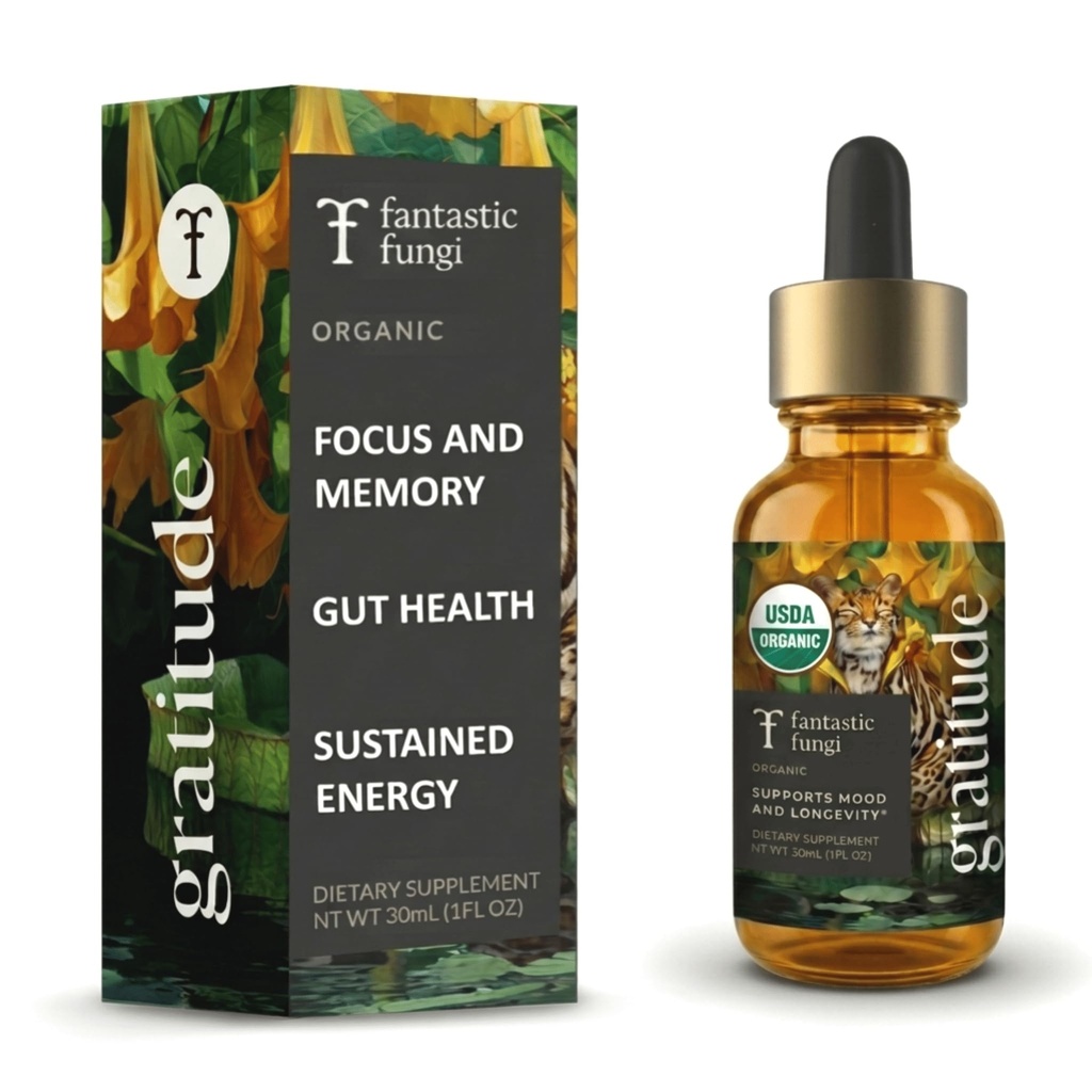 神奇的真菌蘑菇 提取 - 8-in-1有机复合蘑菇 配有 Cordyceps, Reishi, Lion's Mane, Chaga, Turkish Tail, Shitake, Maitake & Tremella - 适应性液体叮当, 1 fl oz