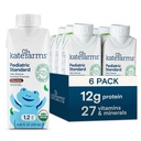 KATE FARMS 有机小儿科 1.2 高卡路里巧克力营养摇摇,12克蛋白,27 维生素和矿物,替代食品,8.45 oz(6包)