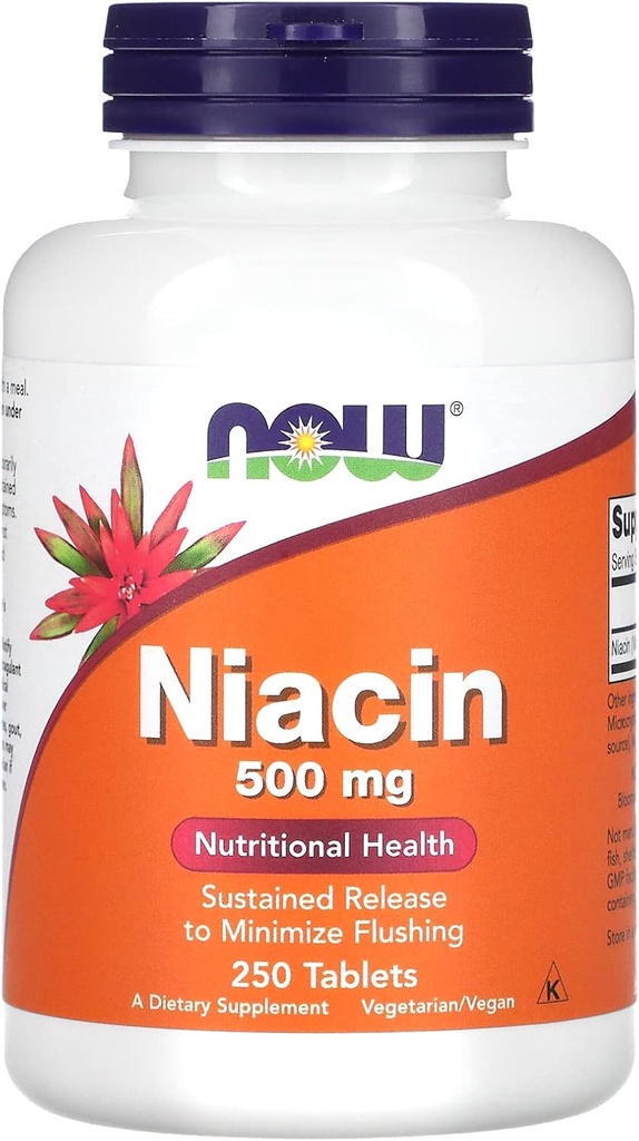 Now Foods - Niacin 500 mg 250 tabs (包装2)