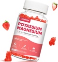 用于成人儿童的镁酸钾补充剂,甘油酸镁和钾,加多维他明,Omega-3和黑椒,腿板,肌肉和心脏健康,60厘米