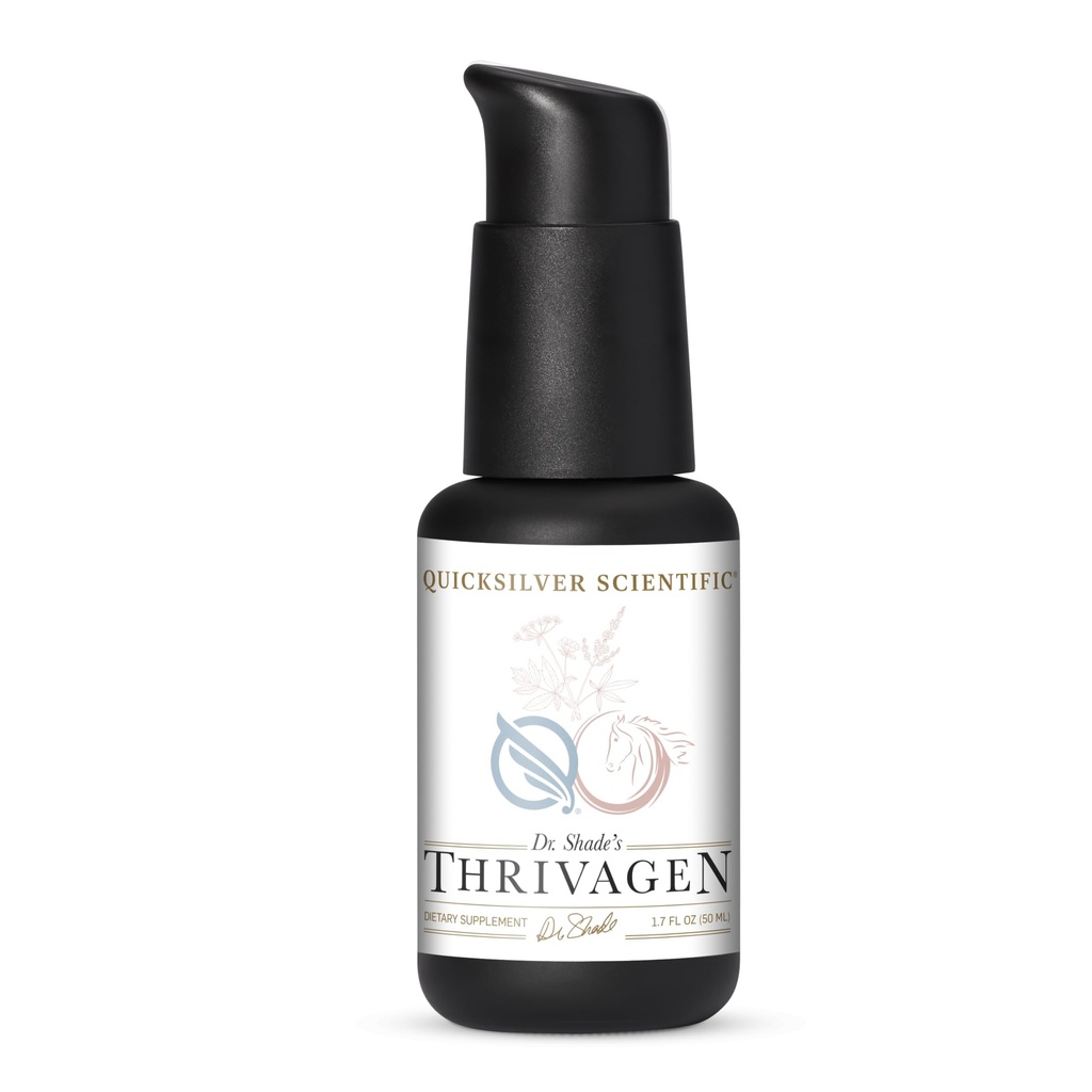 Quicksilver Scientific Thrivagen - 妇女保健补编,配有15个能量,Hormone平衡和肾上腺支持植物学 - 与Shatavari,Rhodiola & Maca Root(1.7oz/50毫升)的适应性草药